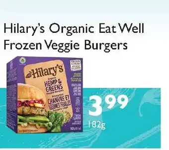 Hilary's Organic Eat Well Frozen veggie Burgers