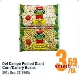 United Supermarket Del Campo Peeled Giant Corn/Canary Beans offer