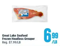 United Supermarket Great Lake Seafood Frozen Headless Grouper offer