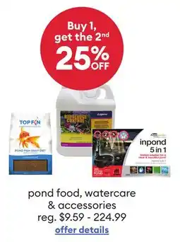 Petsmart Pond food, watercare & accessories offer