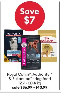 Petsmart Royal Canin , Authority & Eukanuba dog food offer