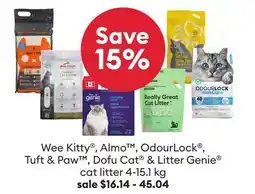 Petsmart Wee Kitty , Almo , OdourLock , Tuft & Paw , Dofu Cat & Litter Genie cat litter offer