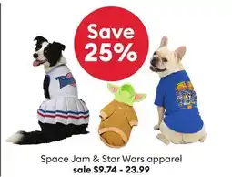 Petsmart Space Jam & Star Wars apparel offer