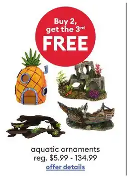 Petsmart aquatic ornaments offer