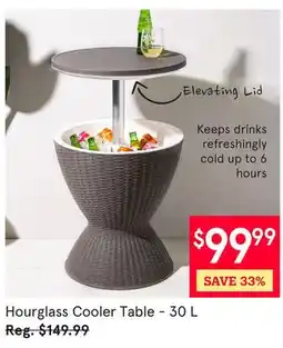 Kitchen Stuff Plus Hourglass Cooler Table offer