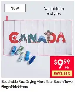 Kitchen Stuff Plus Beachside Fast Drying Microfiber Beach Towel offer