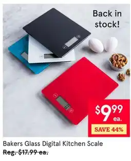Kitchen Stuff Plus Bakers Glass Digital Kitchen Scale offer