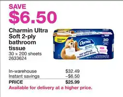 Costco Charmin Ultra Soft 2-ply bathroom tissue offer