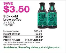 Costco Stōk cold brew coffee offer