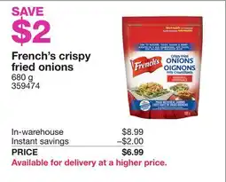 Costco French's crispy fried onions offer
