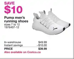 Costco Puma men's running shoes offer
