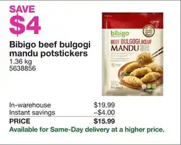 Costco Bibigo beef bulgogi mandu potstickers offer