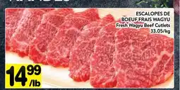 Supermarché PA ESCALOPES DE BOEUF FRAIS WAGYU | Fresh Wagyu Beef Cutlets offer