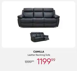 Meubles RD Camilla - Genuine Leather Reclining Sofa offer