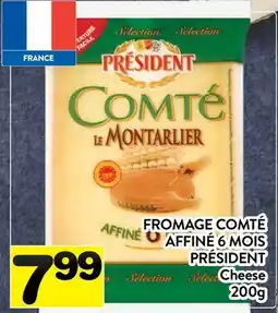 Supermarché PA FROMAGE COMTÉ AFFINÉ 6 MOIS PRÉSIDENT | Cheese offer