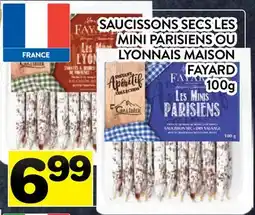 Supermarché PA SAUCISSONS SECS LES MINI PARISIENS OU LYONNAIS MAISON FAYARD offer