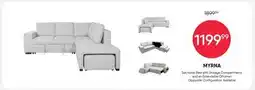 Meubles RD Myrna - Sectional Bed with Right-Facing Chaise, Storage Compartments and an Extendable Ottoman offer