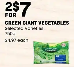 Freson Bros Green giant vegetables offer