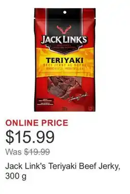 Costco Jack Link's Teriyaki Beef Jerky offer