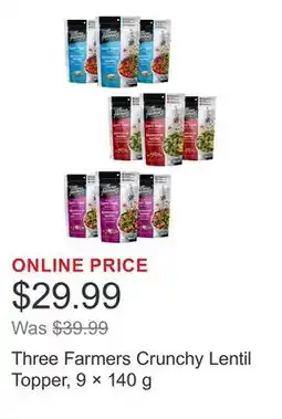 Costco Three Farmers Crunchy Lentil Topper, 9 × offer