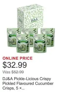 Costco DJ&A Pickle-Licious Crispy Pickled Flavoured Cucumber Crisps, 5 × offer