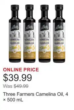 Costco Three Farmers Camelina Oil, 4 × offer