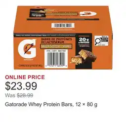 Costco Gatorade Whey Protein Bars, 12 × offer