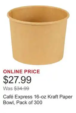 Costco Café Express 16-oz Kraft Paper Bowl, Pack of 300 offer