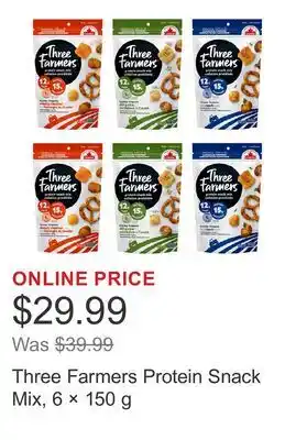 Costco Three Farmers Protein Snack Mix, 6 × offer