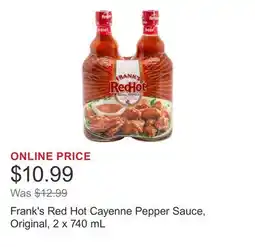 Costco Frank's Red Hot Cayenne Pepper Sauce, Original offer