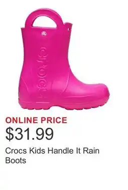 Costco Crocs Kids Handle It Rain Boots offer