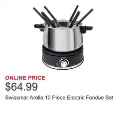 Costco Swissmar Arolla 10 Piece Electric Fondue Set offer