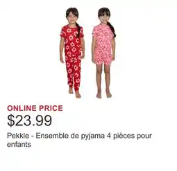Costco Pekkle - Ensemble de pyjama 4 pièces pour enfants offer