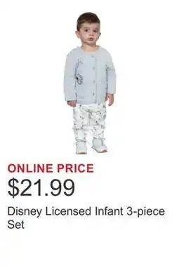 Costco Disney Licensed Infant 3-piece Set offer