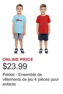 Costco Pekkle - Ensemble de vêtements de jeu 4 pièces pour enfants offer