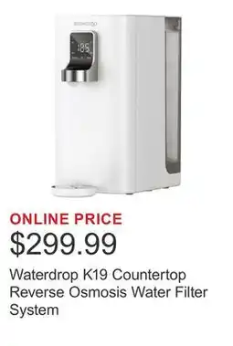 Costco Waterdrop K19 Countertop Reverse Osmosis Water Filter System offer