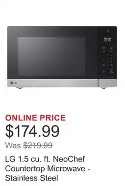 Costco LG 1.5 cu. ft. NeoChef Countertop Microwave - Stainless Steel offer