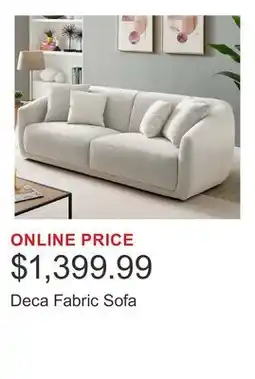 Costco Deca Fabric Sofa offer
