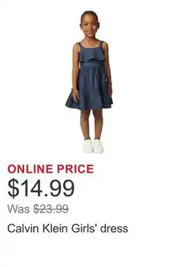 Costco Calvin Klein Girls' dress offer