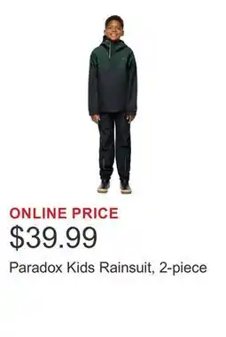 Costco Paradox Kids Rainsuit, 2-piece offer