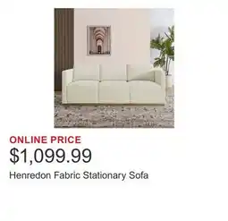 Costco Henredon Fabric Stationary Sofa offer