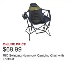 Costco RIO Swinging Hammock Camping Chair with Footrest offer