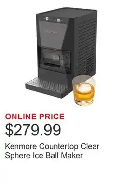 Costco Kenmore Countertop Clear Sphere Ice Ball Maker offer