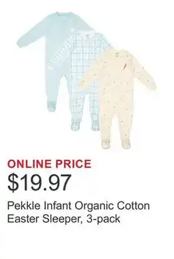 Costco Pekkle Infant Organic Cotton Easter Sleeper, 3-pack offer