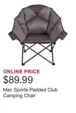 Costco Mac Sports Padded Club Camping Chair offer