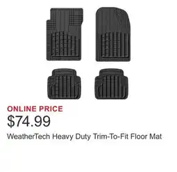 Costco WeatherTech Heavy Duty Trim-To-Fit Floor Mat offer