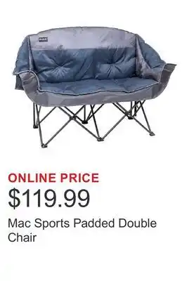 Costco Mac Sports Padded Double Chair offer