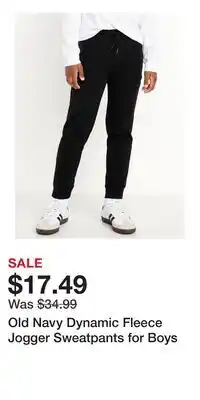 Old Navy Old Navy Dynamic Fleece Jogger Sweatpants for Boys offer