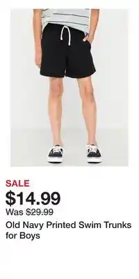 Old Navy Old Navy Printed Swim Trunks for Boys offer