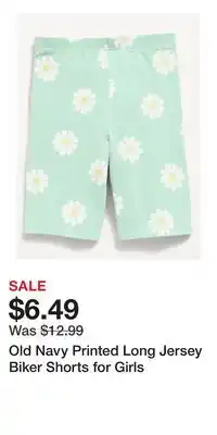Old Navy Old Navy Printed Long Jersey Biker Shorts for Girls offer